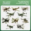 Des ailes d'azur planant dans le ciel-vert