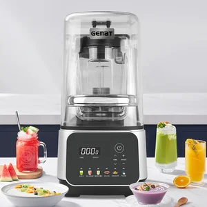 Ice Crush Grinding Soundproof Blender Restaurant Electric Blender Intelligent Touchscreen Control Mixer Blender Jucer Machine