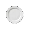 White with Silver Rim 8.5 inch