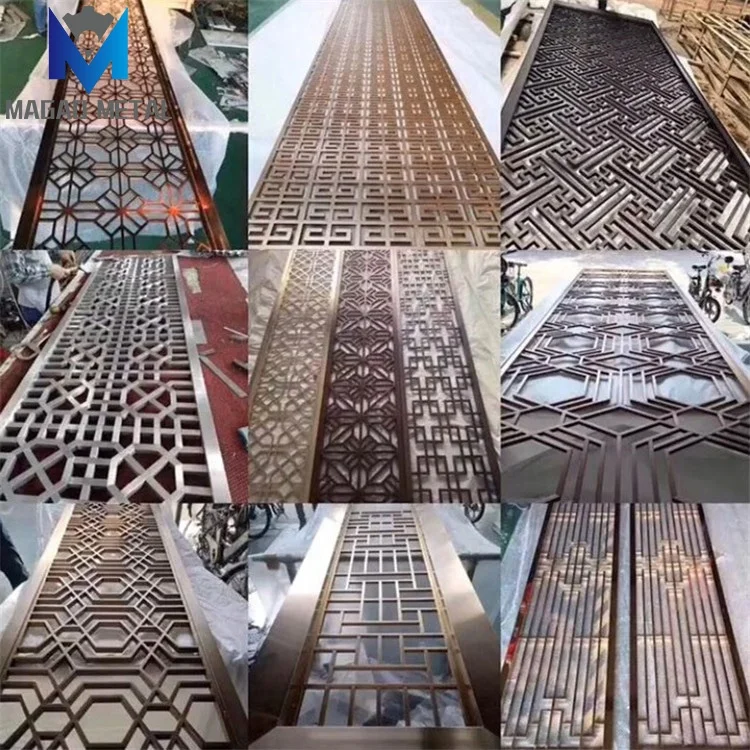 Декоративные подвесные панели для разделителей комнат, легко монтируемые перегородки, дизайн из алюминия, прочная нержавеющая сталь, современные