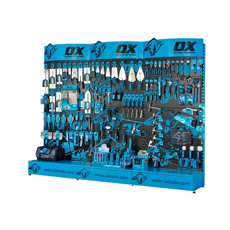 ビッグブルーモダンスタイル金属アクセサリーラック床立て電動工具