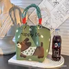 Hkb9157 green happy dog-ring buckle bag