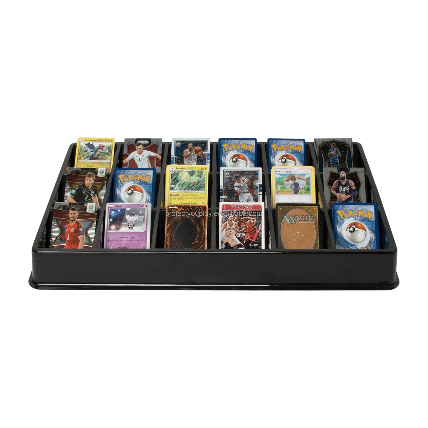 18 Slot Card Sorting Tray For Trading Baseball Pokemon Yu Gi Oh And