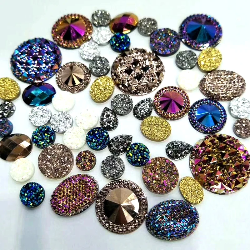 Wholesale 20PCS Resin  Rhinestones Rivoli Beads 16mm hot 