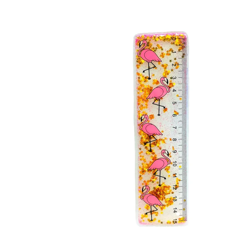 Линейка с жидким заполнением, индивидуальная блестящая рекламная Гибкая безопасная пластиковая мягкая линейка из ПВХ