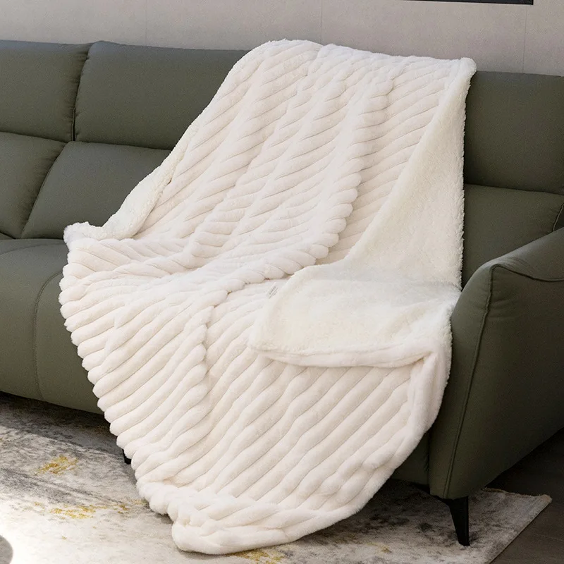 Winter Bubble Plush Blankets Wholesale Double Sided Thickened Luxury