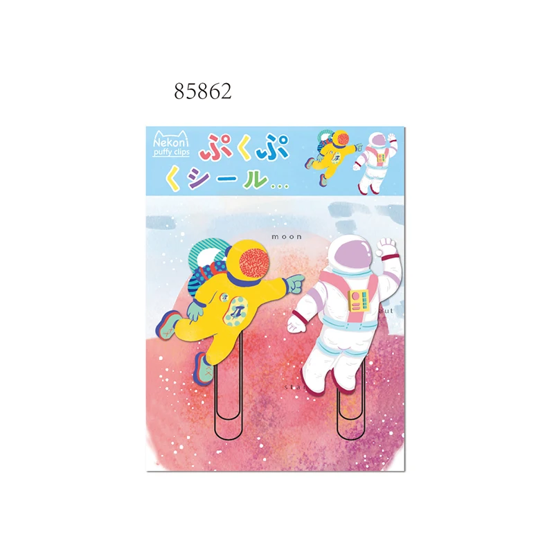 Nekoni ПВХ Закладка 3D планировщик Зажимы для бумаги Канцелярские Товары детей и студентов чтение подарки пользовательские закладки маркер страниц