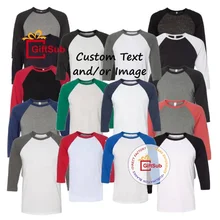 US Unisex Plain Raglan 3/4 sleeve Baseball Tee 100% Polyester Super Soft Touch Shirt Sublimation Blanks Raglan T-shirts