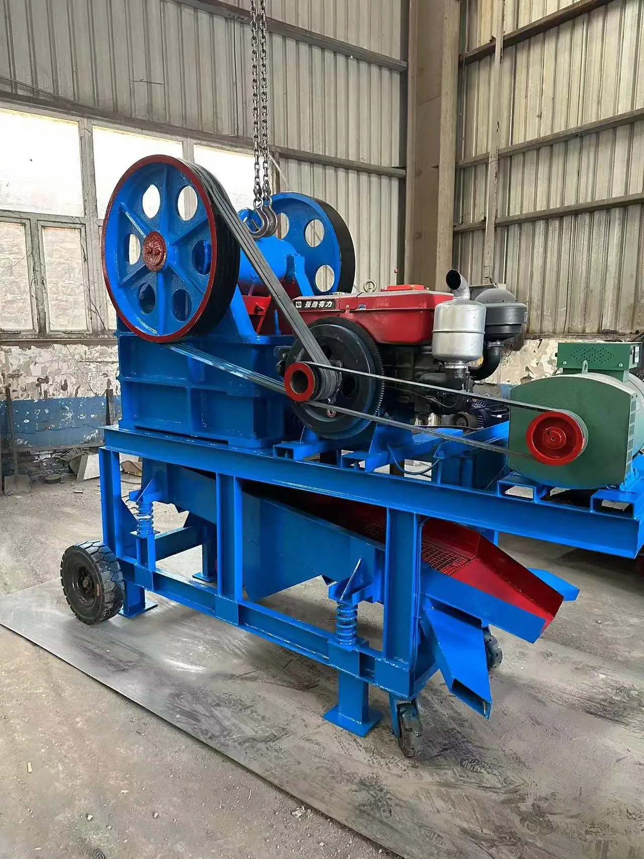 Pe250x400 Stone Parts Small Portable Diesel Jaw Crusher