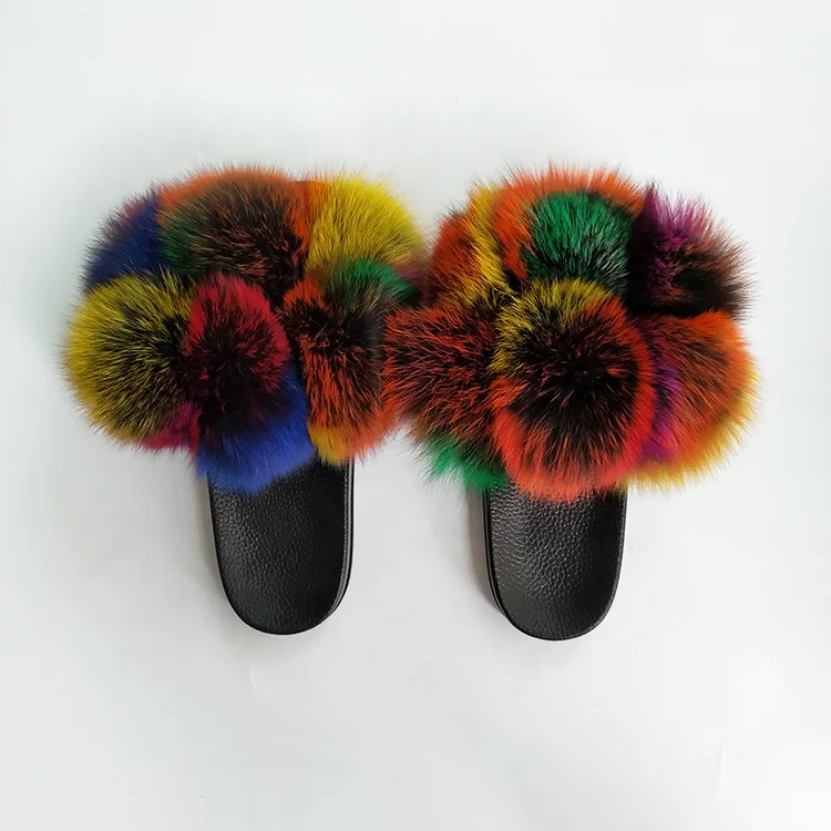 New Style Fur Comfortable Faux Fur Sandals Flip Flop Fur Furry