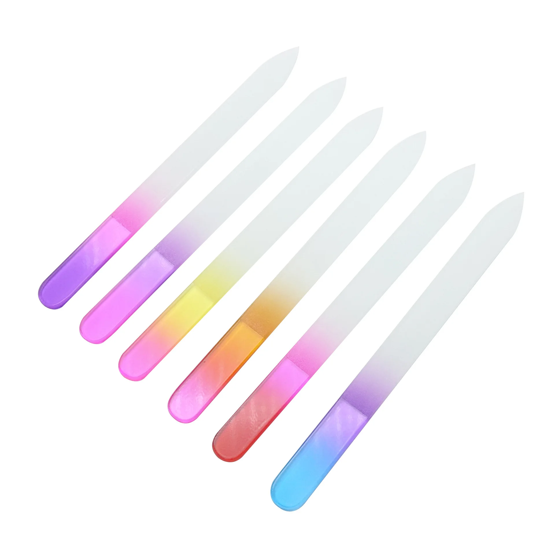 Custom Logo Wholesale Colorful Glass Nail File Crystal Glass Nail File