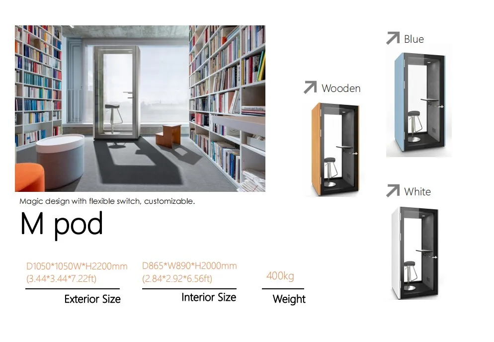 Hot Selling 6 people  Cheap Prefabricated Soundproof Outdoor Residential Mobile Chatting Office Pod 16