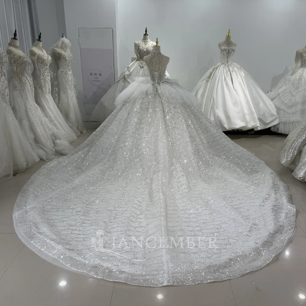 Elegant Feather Trimmed Off-Shoulder Wedding Dress With Mexican Favored Embroidery Organza Lace Xs151 Elegant Feather Trimmed Off-Shoulder Wedding Dress With Mexican Favored Embroidery Organza Lace Xs151