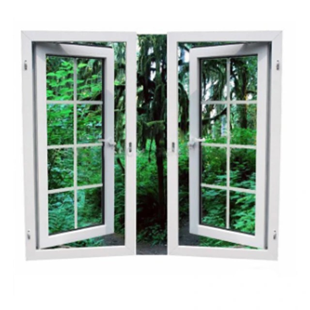 Small PVC Single Pane Casement Window for the Bathroom