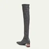 over the knee grey