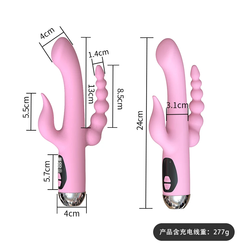 LCD Display Rabbit  G-spot Clitoris Anal Vibrator Sex Toys for Women