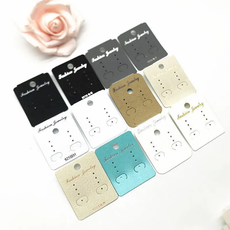 Quake Paper Card for Hoop Stud Dangle Drop Earring Earrings Jewelry Holder Hanging Display Packing Card Custom logo Is Available