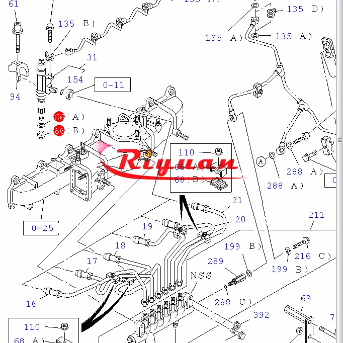 Isuzu Fuel Injector Gasket - 8-98079248-0 & 8-976014472-2