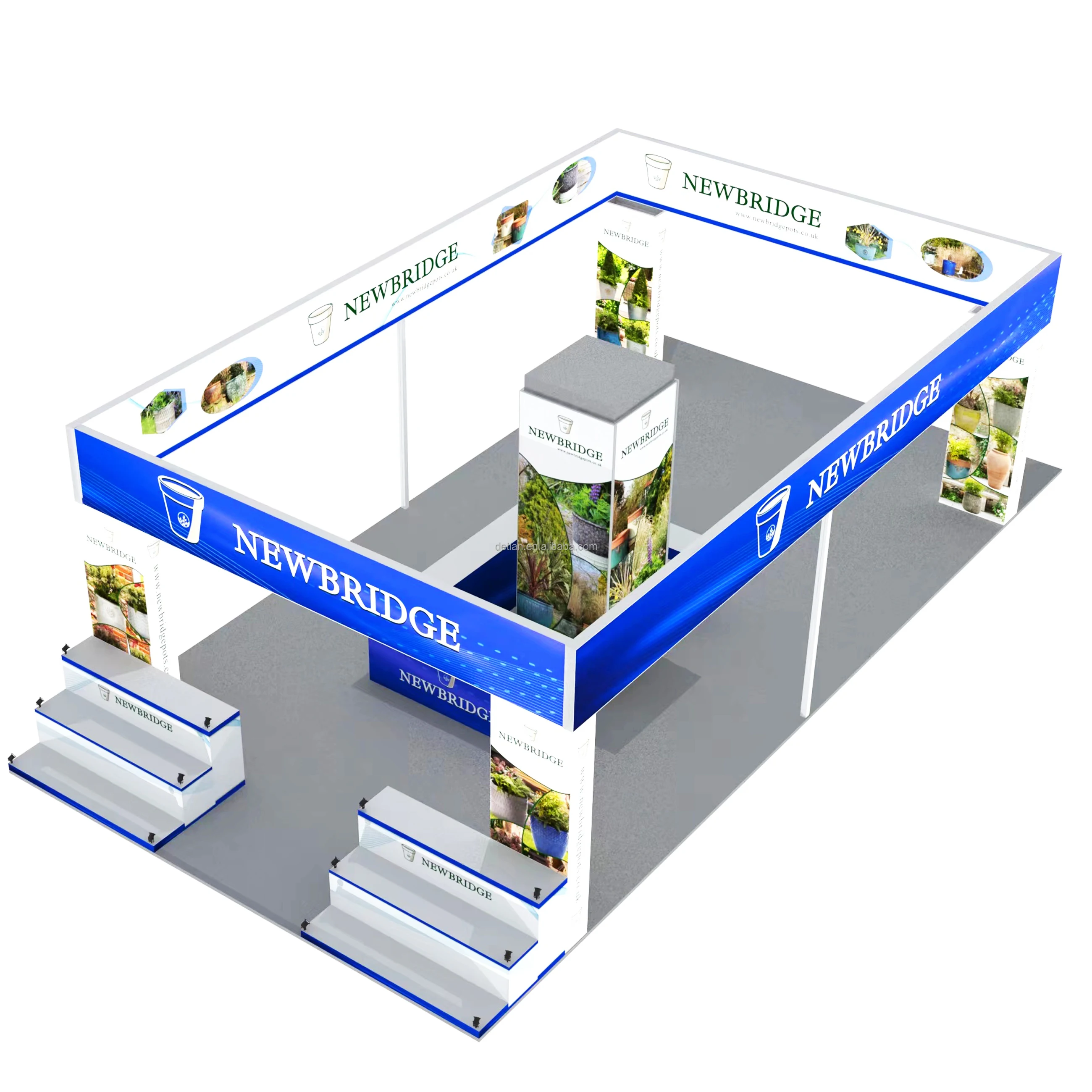 Wholesale New Design Custom Modular Aluminum 20x20 Shelf Portable Trade Show Exhibit Fair Expo Modern Event Tradeshow Booth