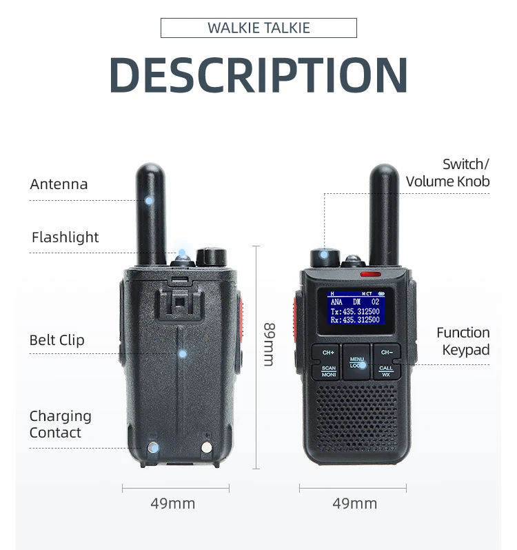 2w Amatuer Uhf Frs Small Mini Digital Radio Yanton Dm-310 - Buy Small ...