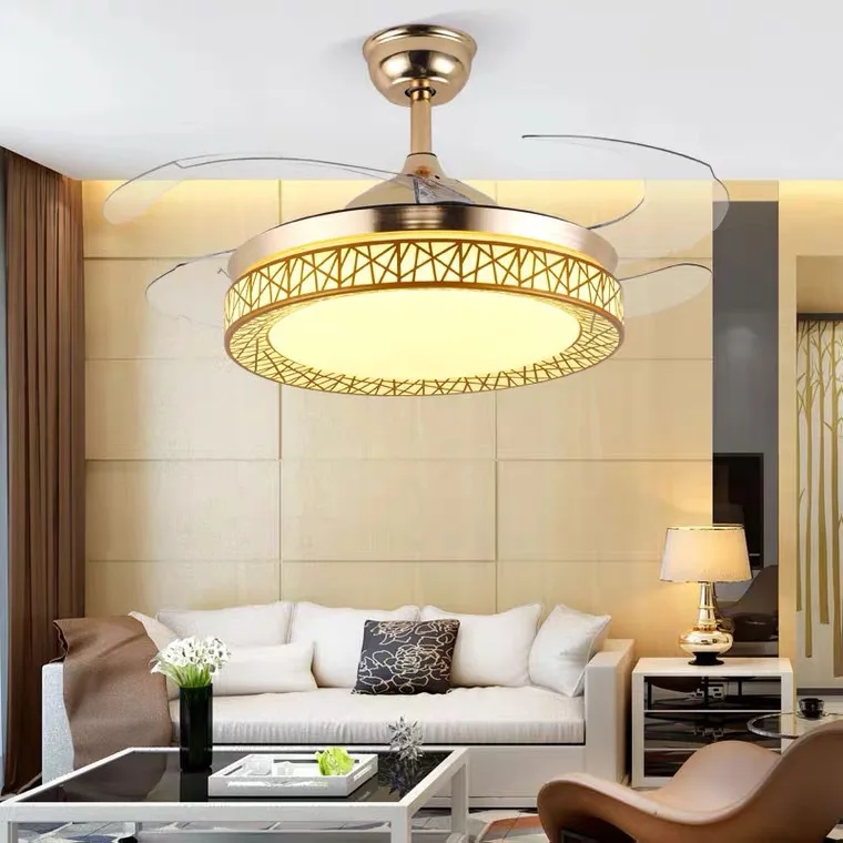 Modern ceiling fan light surface mounted led fan light with remote 42inch