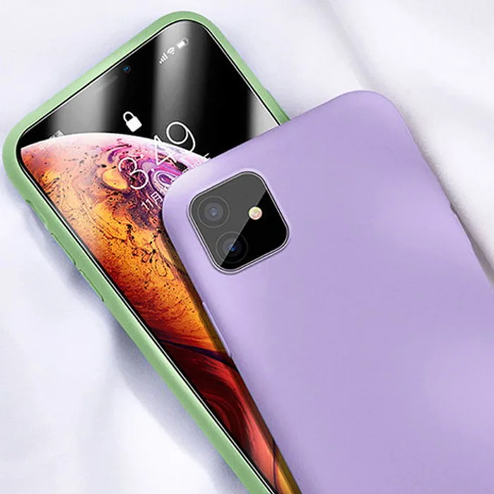 
 Разноцветный чехол для телефона, жидкий силиконовый чехол для телефона iPhone 11, защитный чехол  