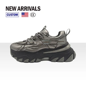 New Arrival High Quality Platform Black Men Sports Shoes Comfortable Casual Walking Shoes