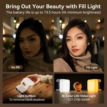 SMALLRIG-VK-50 Vlogging Kit for iPhone Content Creator Kit with LED Light Phone Holder Microphone Tripod Phone Mount detail image