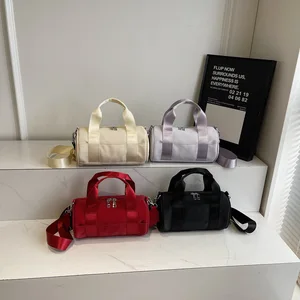 Sports Bag Women's Fashionable Hand-held Drum Bag Large Capacity Short Distance Travel Bag