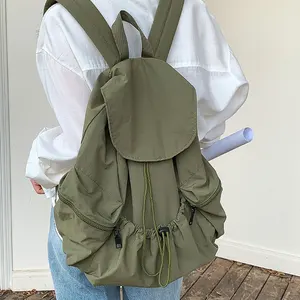 Custom Designer Ladies Mochila Para Mujer Nylon Daily Knapsack Schoolbag Women School Bags Backpack