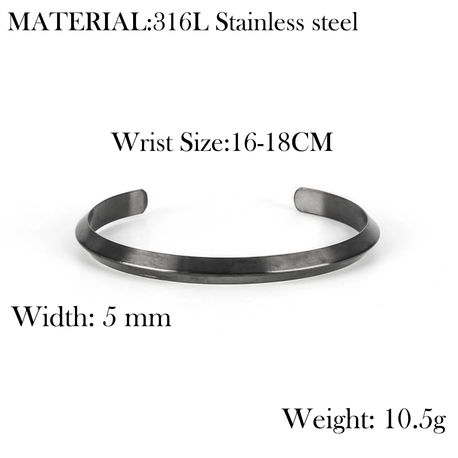 Vaf Personalized Irregular Bangle Cuff Bracelet Triangular Stainless