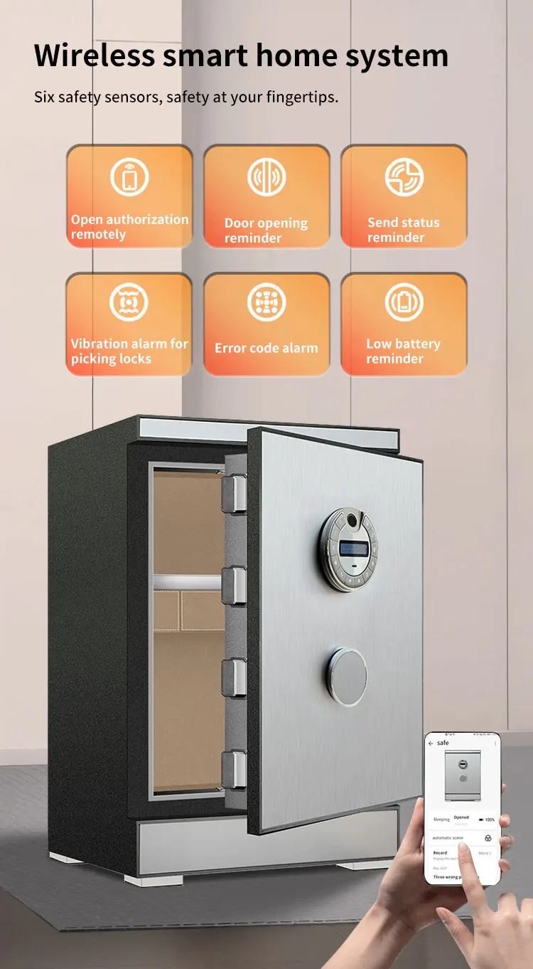 CEQSAFE Anti-theft Safe Secret Safe Box Safe Biometric Fingerprint TUYA APP WIFI Safe Box for Home supplier