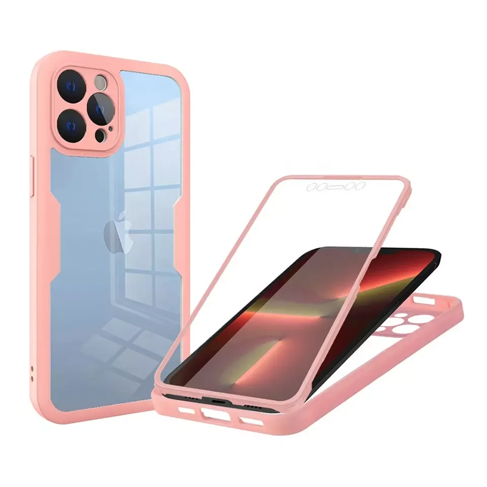 Coque Protection Transparente 360° Pour IPhone 16 15 14 13 12 11 X - En Silicone/gel, Neuf