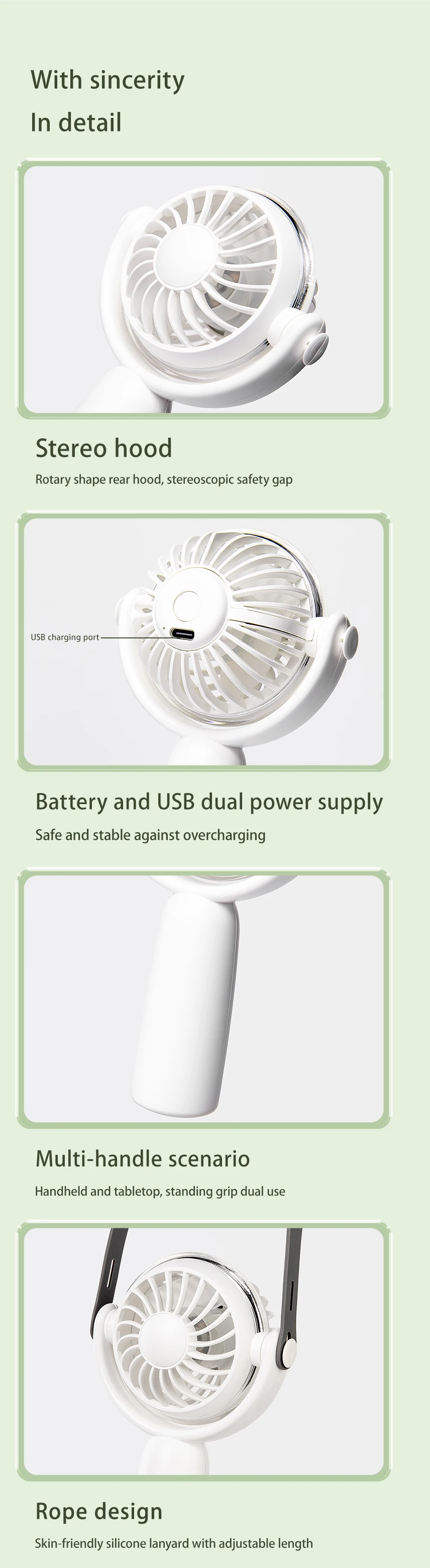 Fashion Neck Fan, Portable, 5, Battery - detail 12