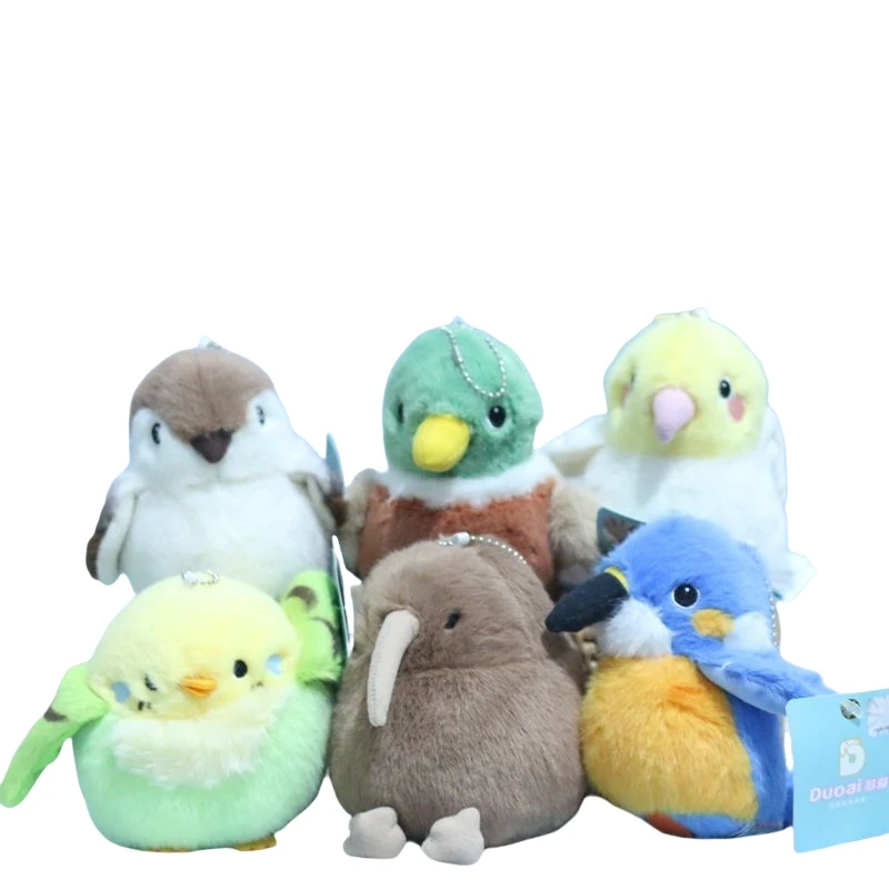 鳥のキーホルダーソフトミニぬいぐるみおもちゃスズメペンギン