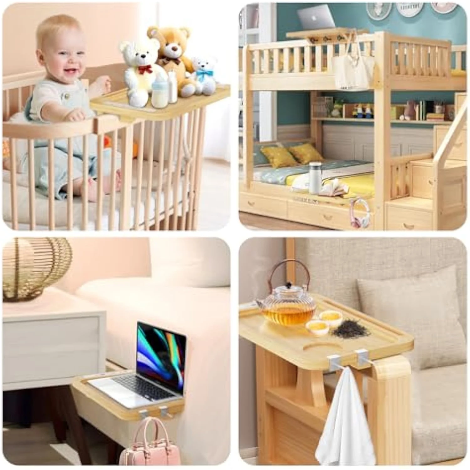Nachttisch-Ablage fr Hochbett, Bambus-Betttisch-Organizer mit  Getrnkehalter, Nachttisch-Ablage| Alibaba.com