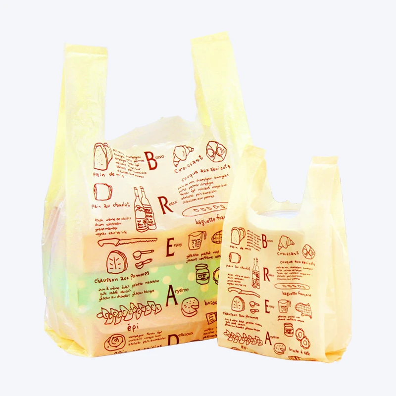 HDPE Thank You Bag Supermarket Grocery Shopping Vest Handle T-shirt Plastic Bag Customized