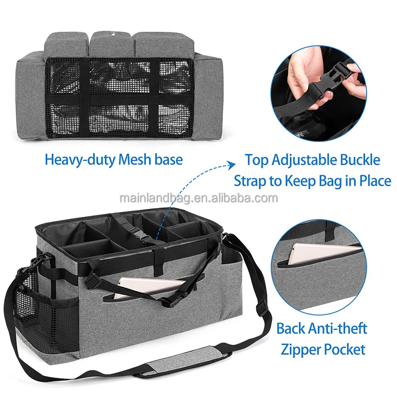 New Large Wearable Cleaning Caddy Bag With 4 Foldable Dividers