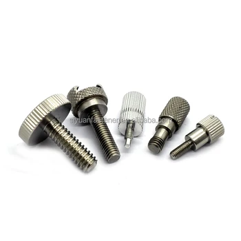 Supply High Quality 304 316 Stainless Steel Flat Head Shoulder  M3 M4 M6 Anodized Knurled Brass Thumb Screw