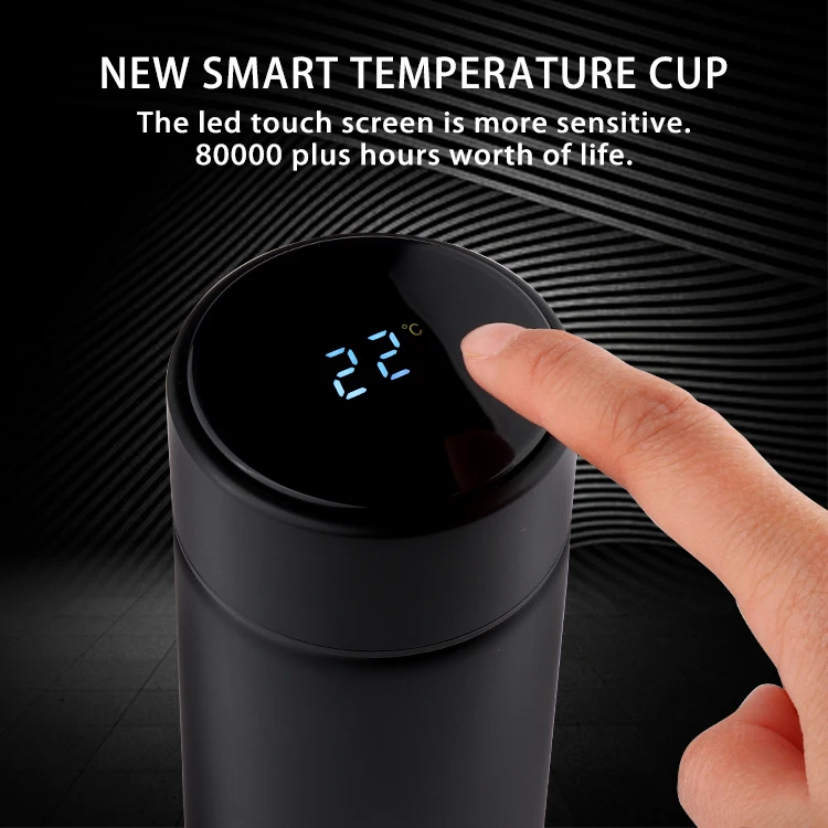 450 ml Sublimation Smart Stainless Steel Vacuum Flask with LED