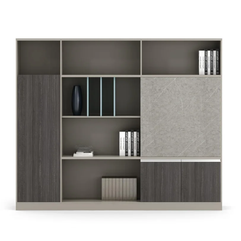 Wooden Five Layer Bookshelf High Cabinet Office File Cabinet