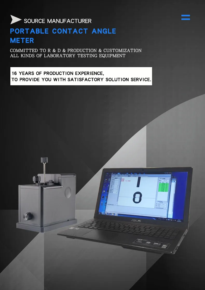 Iso Portable Contact Angle Surface Tension Video Optical Tester Water