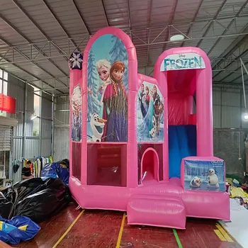 Best Price Cartoon Character Theme Combo Frozen Castle Durable Pvc Inflatable Bouncer House For Party Time
