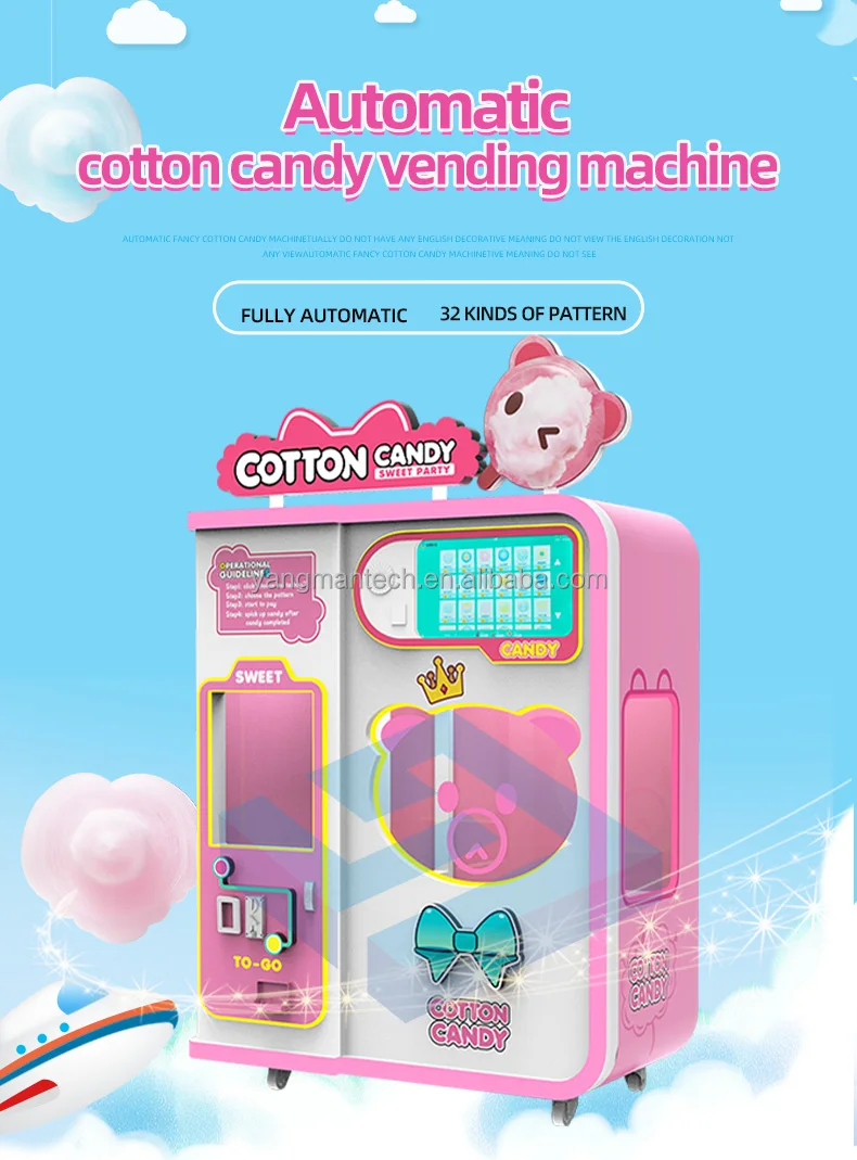 Factory Cotton Candy Machine Commercial Electric Automatic Fancy Robot