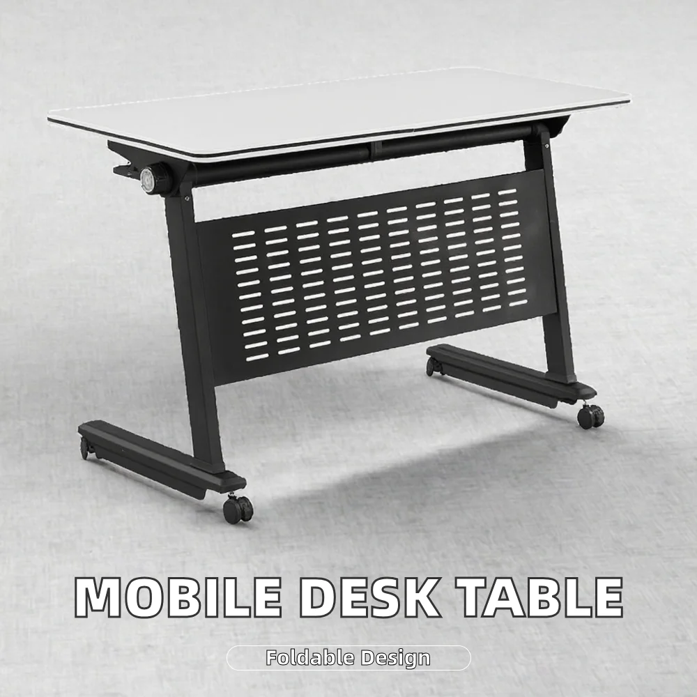 Modern Style Foldable Iron Office Computer Table Mobile Conference Desk ...