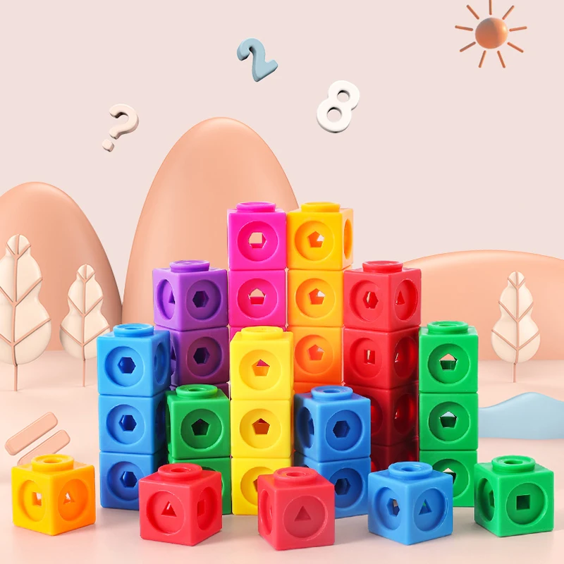 Учебный математический развивающий набор-манипулятор, обучающий стержень для мозга, игрушки для детей, математика, просвещение, кубики с защелками, строительные блоки