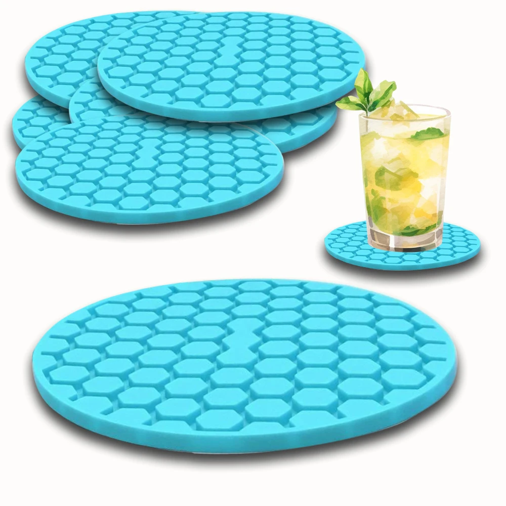 Customized Cheap Promotional Rubber Glass Coaster