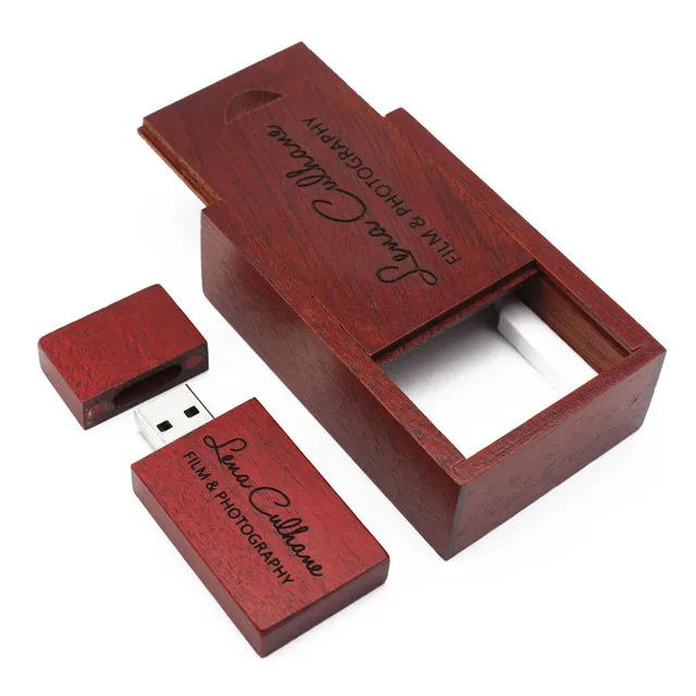 Деревянный Usb флеш-накопитель с коробкой, 4 ГБ, 8 ГБ, 16 ГБ, 32 ГБ, 64 ГБ, 128 ГБ