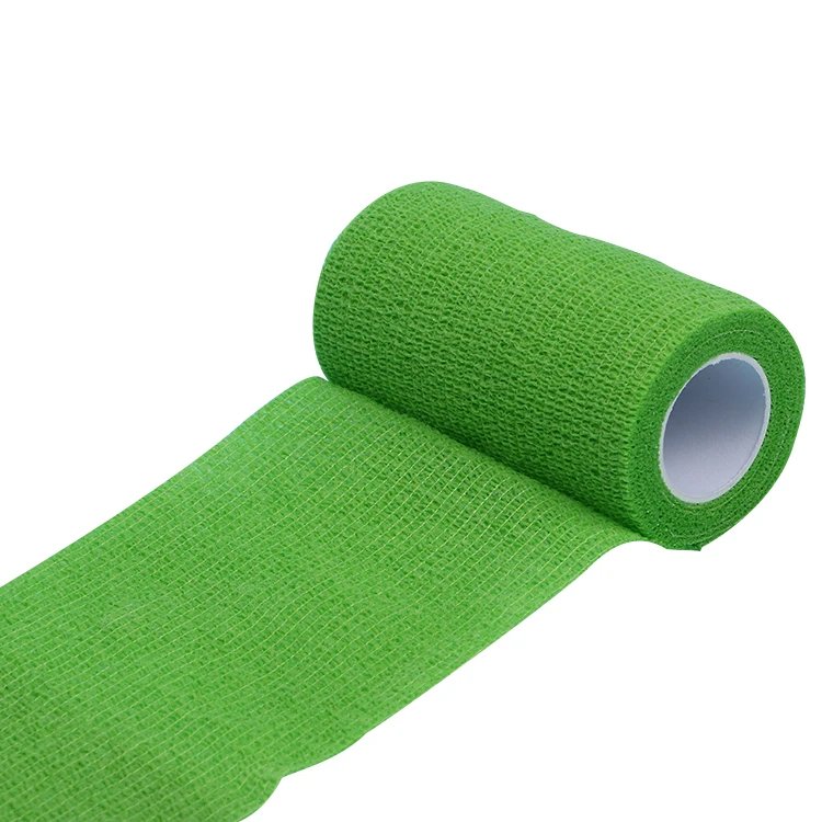 Colorful non-woven elastic veterinary horse Vet wrap bandage without latex
