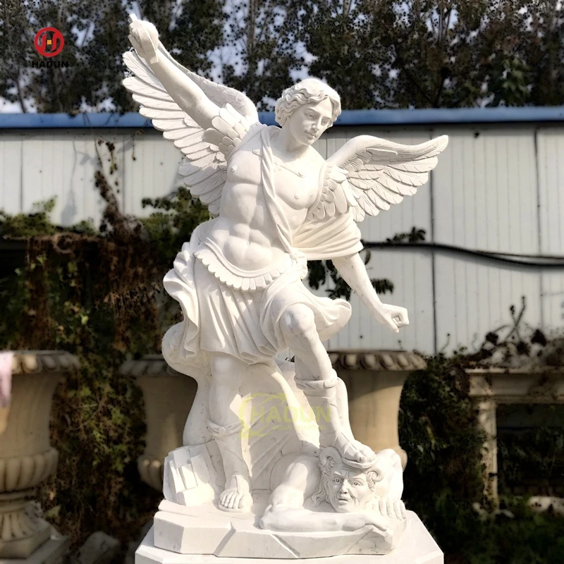 Classic Life Size Natural Stone Hand Carved Marble Praying Angel ...